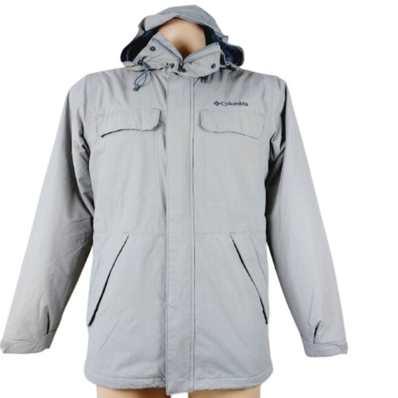 Columbia Sportswear Company Other - Columbia Men's Light Grey Long Sleeve Hooded Full-Zip Windbreaker Jacket Size S